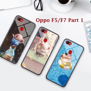 Bộ ốp lưng kính hình heo siêu dễ thương cho điện thoạị Oppo F5/F7 part 1 mã từ 1-20