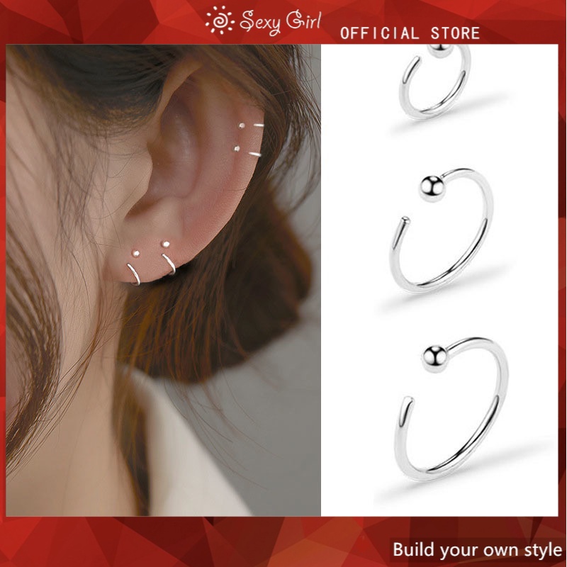 Cặp Khuyên Tai 6mm 8mm 10mm Thời Trang Đơn Giản Cho Nữ