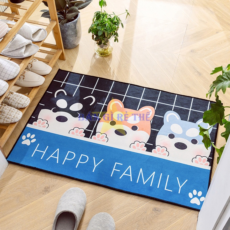 Thảm Chùi Chân Lau Chân Hình Thú 3d Mềm Mịn Dùng Cho lối Đi - Thảm Cửa - Phòng Khách