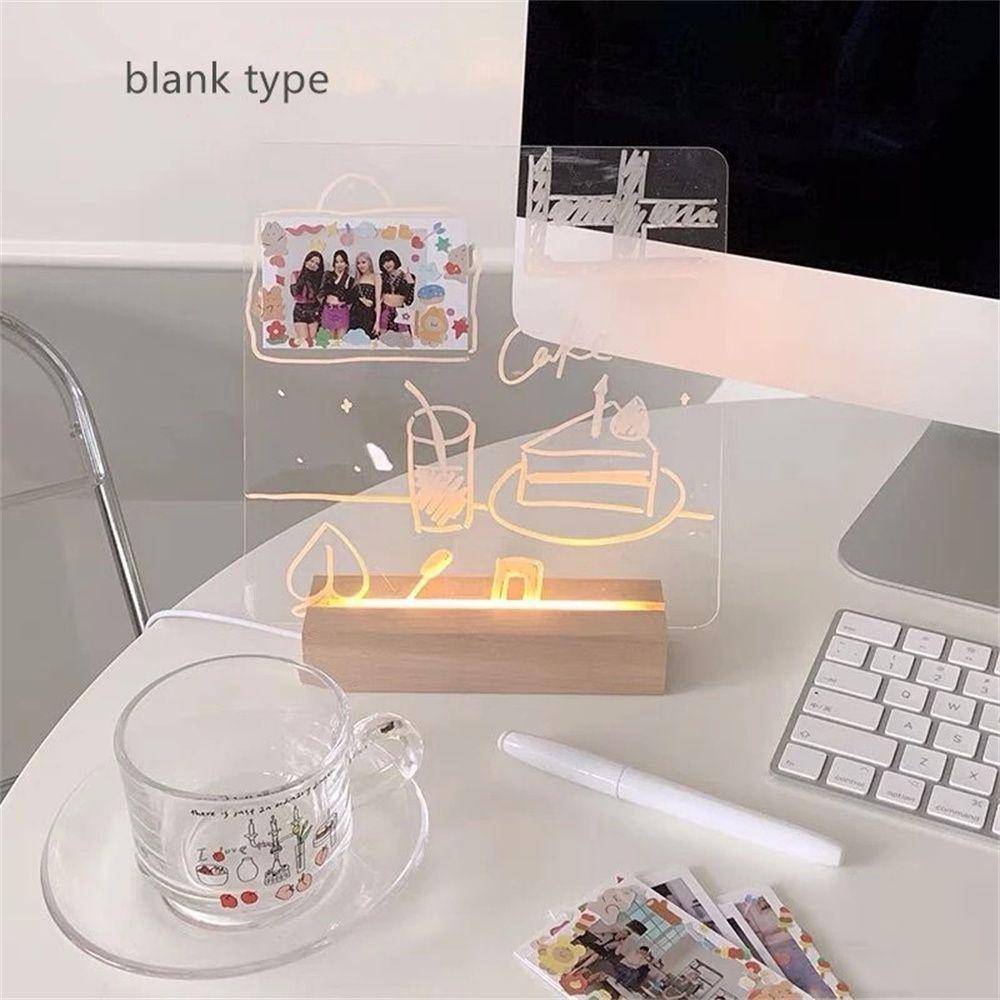 PEWANY Bảng Ghi Chú Có Đèn Led Kèm Bút Tiện Dụng Trang Trí Phòng Học