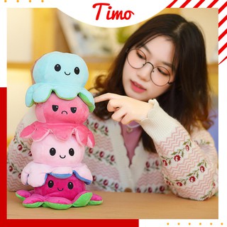 Bạch tuộc cảm xúc 2 mặt  biểu cảm size vừa 25x13 cm gấu bông bạch tuộc nhiều màu đáng yêu kute hot nhất Tiktok hiện nay