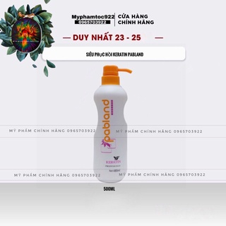 Gội xả hoặc Kem ủ Tóc Siêu Phục Hồi Keratin Pabland 480ml - pabland chính hãng