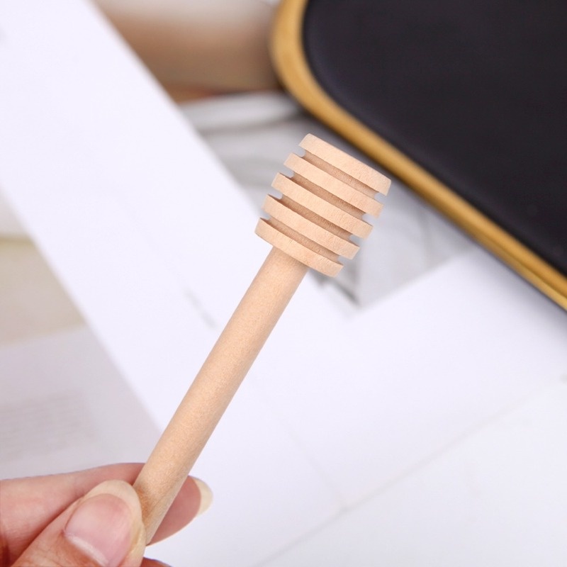 1 Muỗng Khuấy Mật Ong Bằng Thép Không Gỉ Tay Cầm Dài 8cm