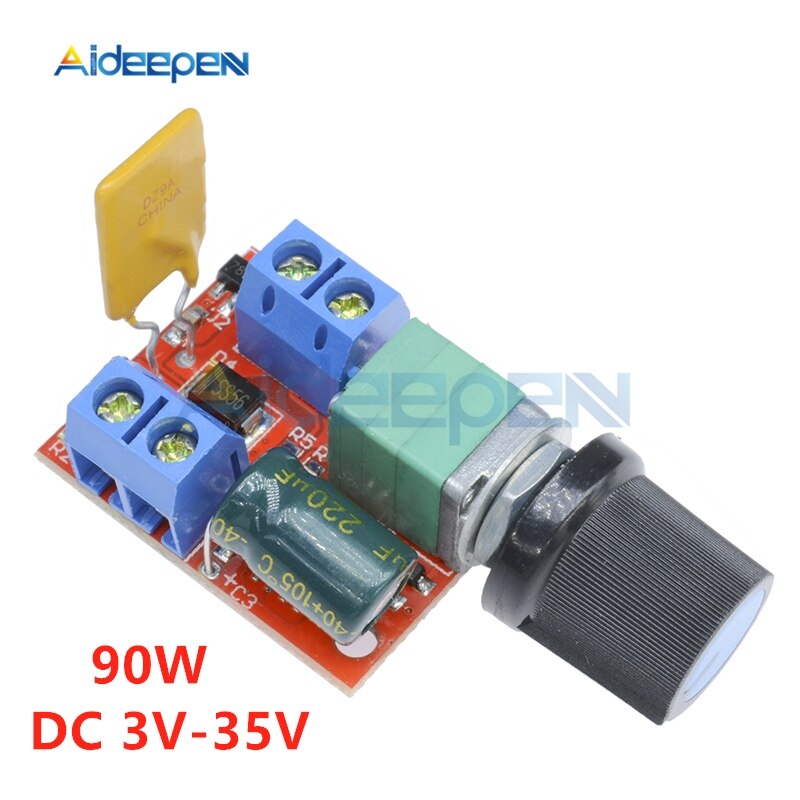 Bảng mạch điều khiển tốc độ động cơ Dc 3v-35v 5a Dc Pwm 6v 12v 24v Dc
