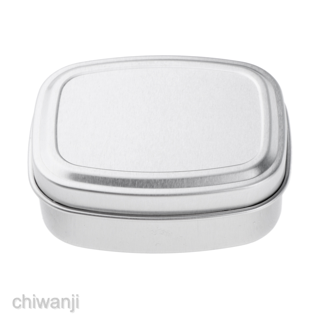 Bộ 5 Hộp Thiếc Đựng Thảo Mộc Hình Vuông 80ml