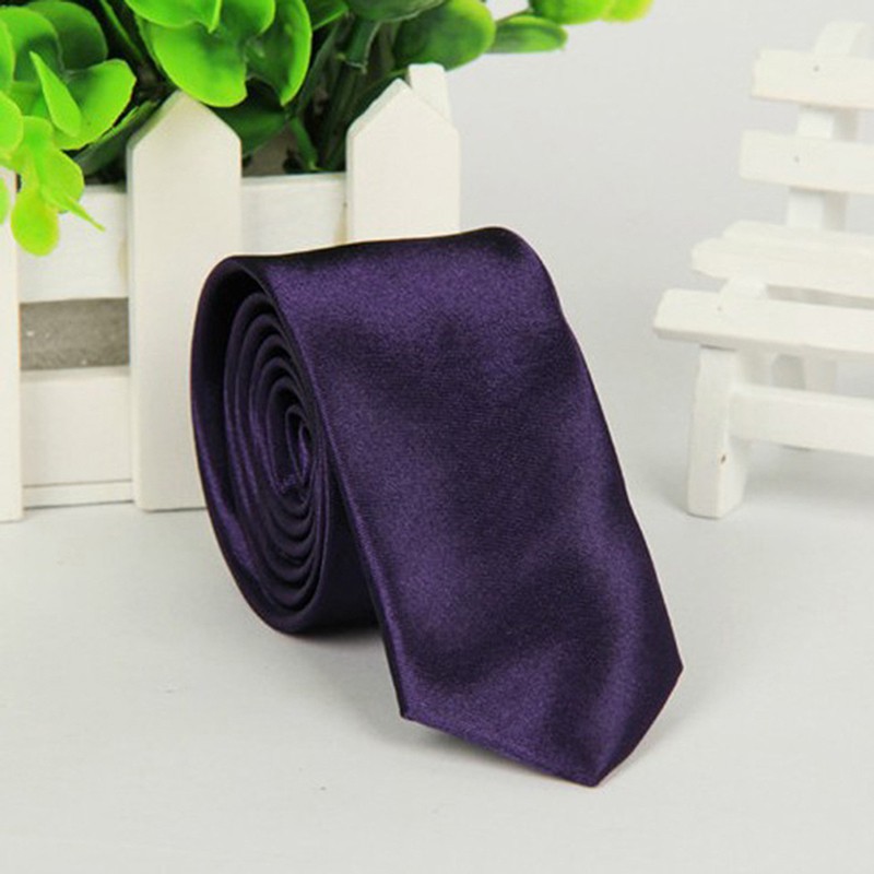 Cà vạt vải lụa màu trơn 22 màu thời trang cho nam
