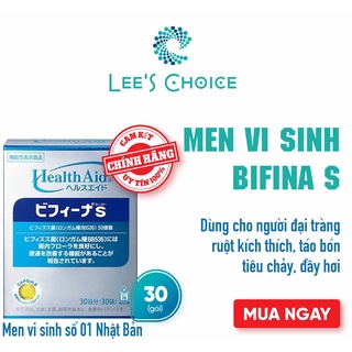 Men vi sinh sống BIFINA NHẬT BẢN, loại S hộp 30 gói hỗ trợ tiêu hóa cho trẻ em, người lớn, bà bầu, táo bón, tiêu chảy