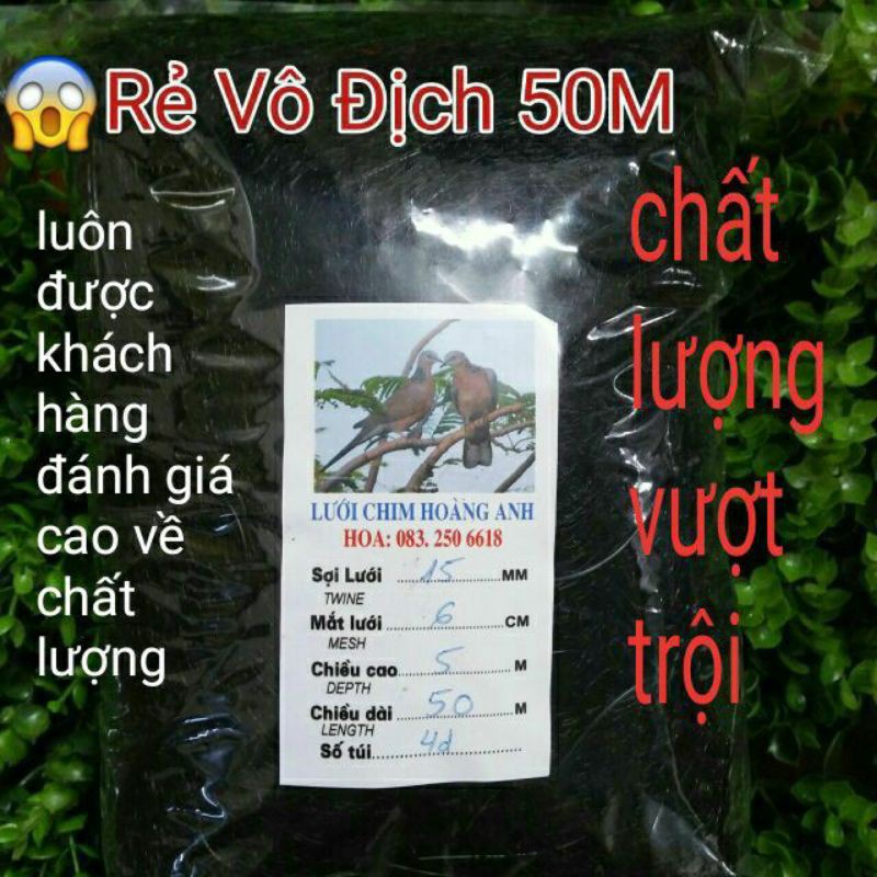 Lưới bẫy chim tàng hình Thái Lan cao 5m đủ size đủ loại 50m từ chào mào, sẻ, cu gáy, cò, cuốc, gà rừng...