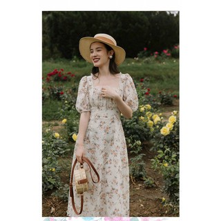 Váy nữ dáng dài, đầm maxi tiểu thư đẹp, kiểu dáng tinh tế, freesize phom dưới 54kg, chất đẹp