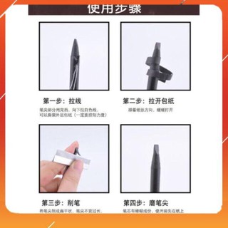 Miễn Phí Ship -  Chì xé kẻ Mày Phẩy Sợi Haozhuang Make Up Milano Eyebrow Pencil Precicion