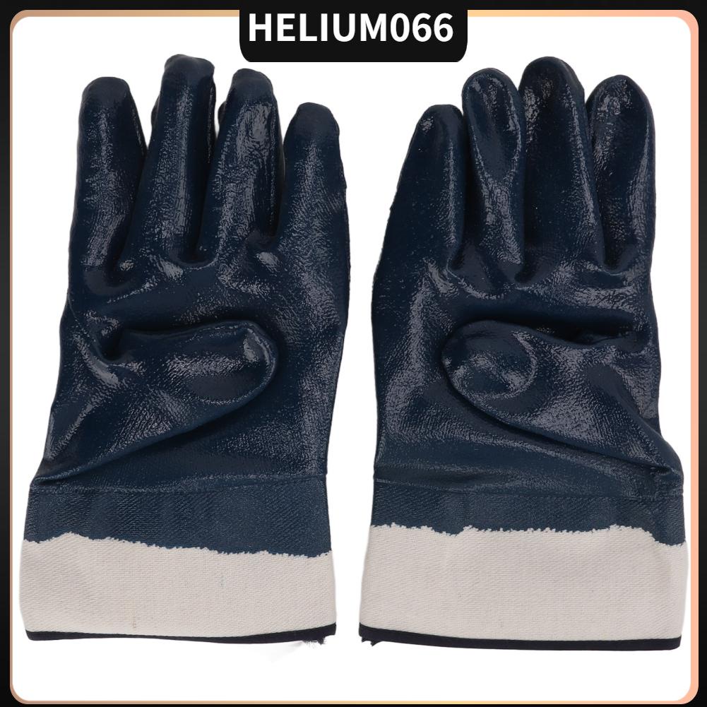 Helium066 Găng tay chống dầu Không thấm nước Cao su mài mòn Nitrile tráng cho công nghiệp