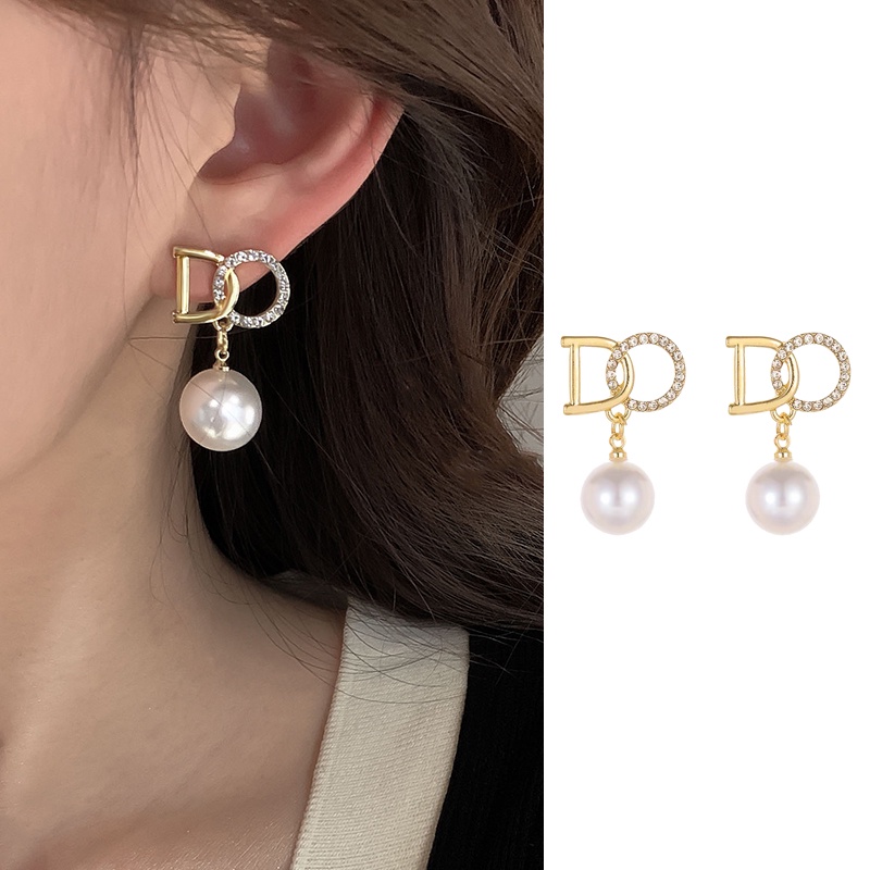 Hoa tai mạ bạc 925 phối viên ngọc trai thời trang