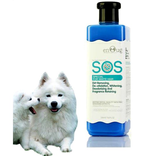 Sữa tắm cho chó mèo lông trắng - SOS xanh dương