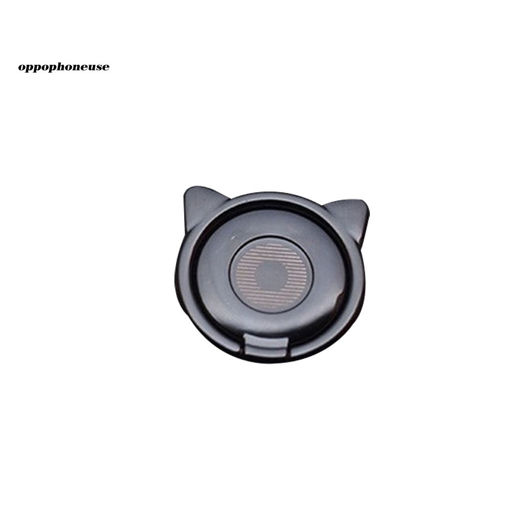 【OPHE】Universal Rotated Cute Cat Ears Metal Mobile Phone Finger Ring Holder Grip Stand