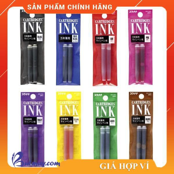 [Mã LIFE03 giảm 10% cho đơn hàng từ 500k] Vỉ mực Platinum Preppy 2 ống các màu [Sao Khue Pens - butmay.com]