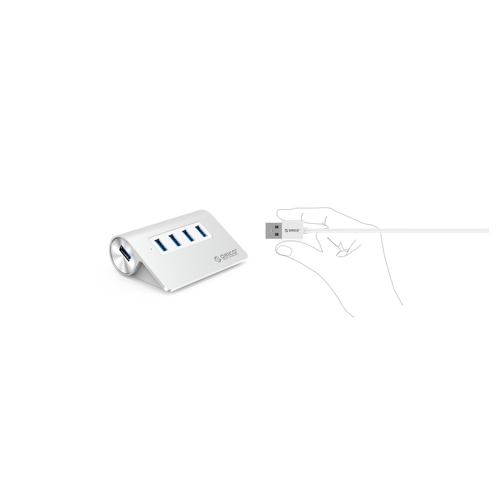 Bộ chia USB 3.0 4 Cổng vỏ nhôm Orico M3H4-V1 - Hàng Chính Hãng