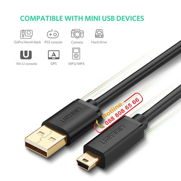 Cáp chuyển đổi Mini USB sang USB 2.0 Ugreen 10354