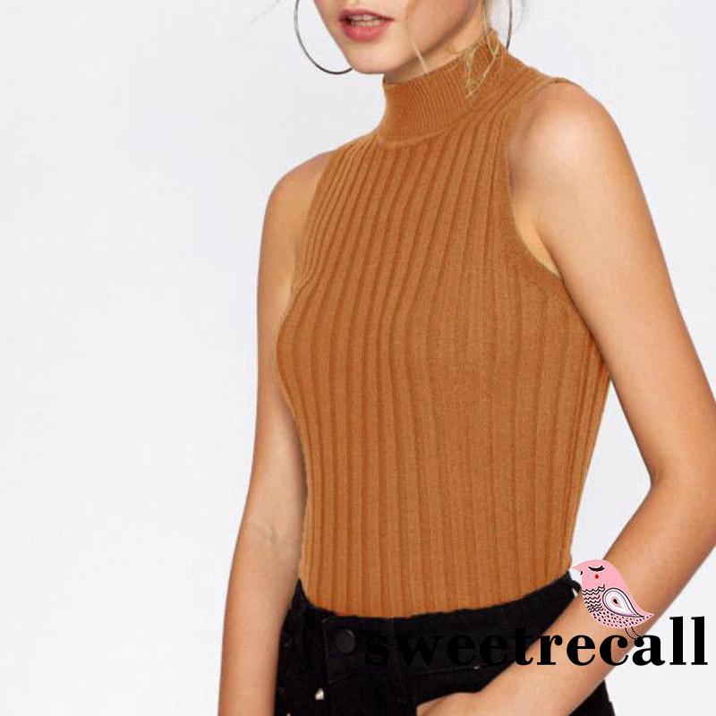 Áo len cổ trụ không tay phong cách trẻ trung cho nữ | BigBuy360 - bigbuy360.vn