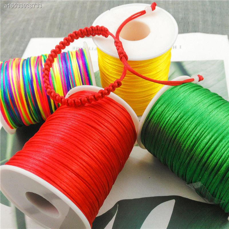 Dây Bện 6 / 7 Sợi Màu Đỏ Làm Vòng Đeo Tay / Dây Chuyền Handmade