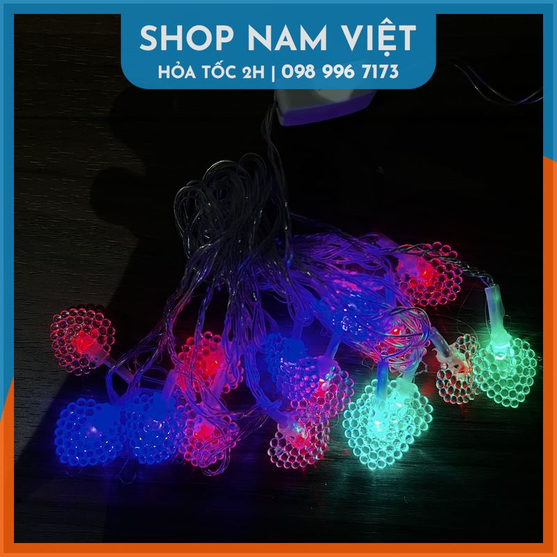 Dây Đèn LED Trang Trí Đổi Màu 3m 16 Bóng NAVIVU
