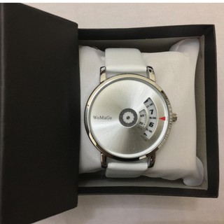 Đồng hồ WoMaGe dây da Trắng + Tặng kèm vòng tay xinh xắn + Hộp đồng hồ sang trọng (Đỏ và đen)