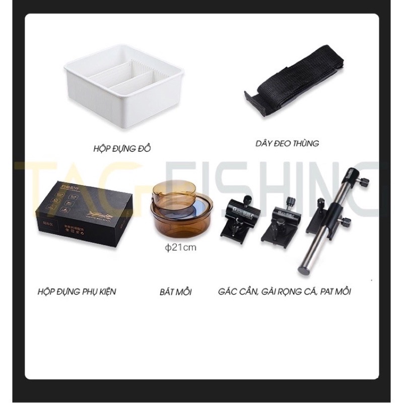 Thùng Câu Đài GUIDE 3200E Mặt Carbon - Chính Hãng