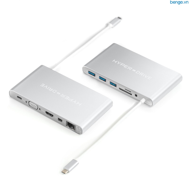 Cáp chuyển USB-C qua 11 cổng khác Hyperdrive Ultimate Hub cho MacBook và PC