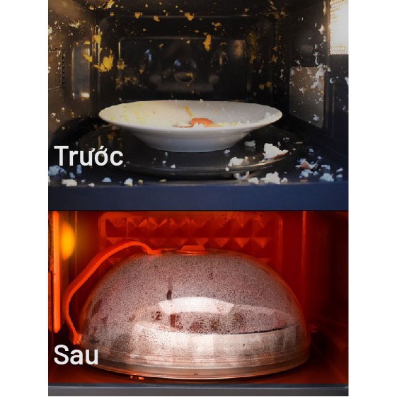 Nắp đậy thực phẩm có tay cầm - Nắp đậy lò vi sóng - Chất liệu nhựa PP an toàn