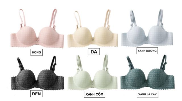 Áo ngực nữ dễ thương su đúc không gọng bàn tay nâng ngực Sexy gợi cảm thoáng khí hàng cao cấp LIBECKA AL18