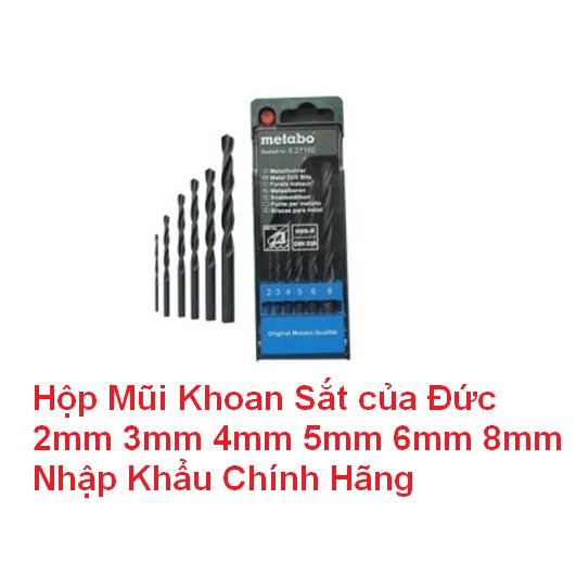 Bộ mũi khoan sắt 6 mũi của Đức siêu bền chính hãng Metabo