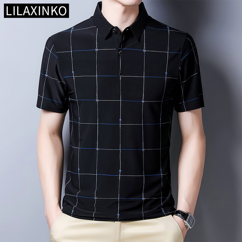 Áo Thun Polo Ngắn Tay Họa Tiết Caro 6 Màu Thời Trang Cho Nam