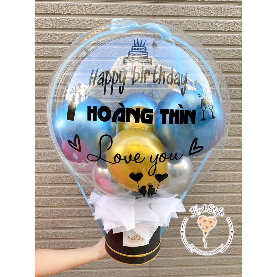Bộ Phụ Kiện Tự Làm Hộp Quà Bóng Bay Kéo Tiền (CHƯA GỒM KHÍ BAY HELIUM) - Kool Style