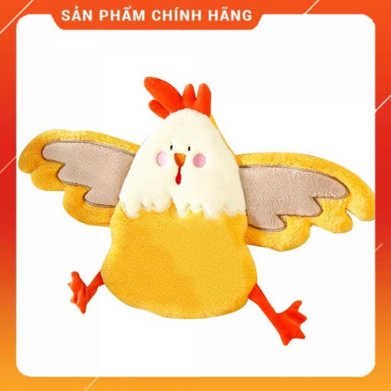 Khăn Lau Tay Siêu Thấm Hút Họa Tiết Chú Gà Hoạt Hình Dễ Thương Dành Cho Nhà Bếp/ Phòng Tắm