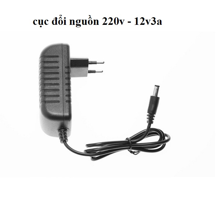 Bộ nguồn nhựa adapter 12V-3A (DC) (Đen)