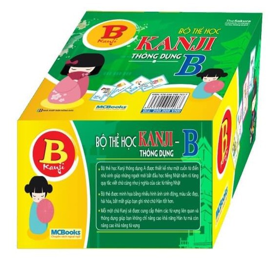 Sách - Flashcard Bộ thẻ học Kanji thông dụng B