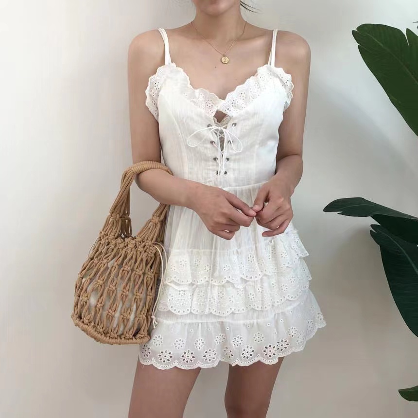 Mùa hè túi lưới nhỏ mới túi dệt thời trang túi dây cotton cầm tay phù hợp với tính cách ngọt ngào Túi nhỏ