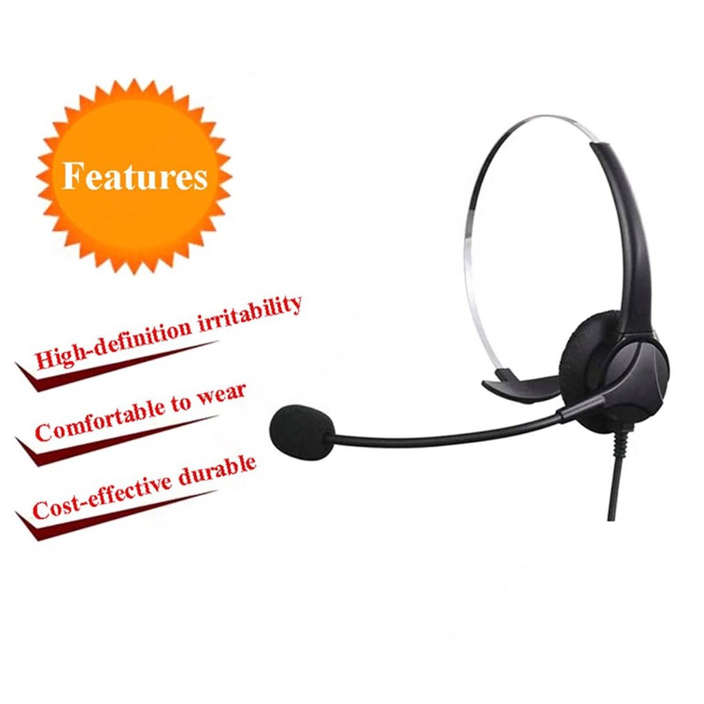 USB Headset Microphone Adjustable Noise Canceling Earphone for PC Laptop