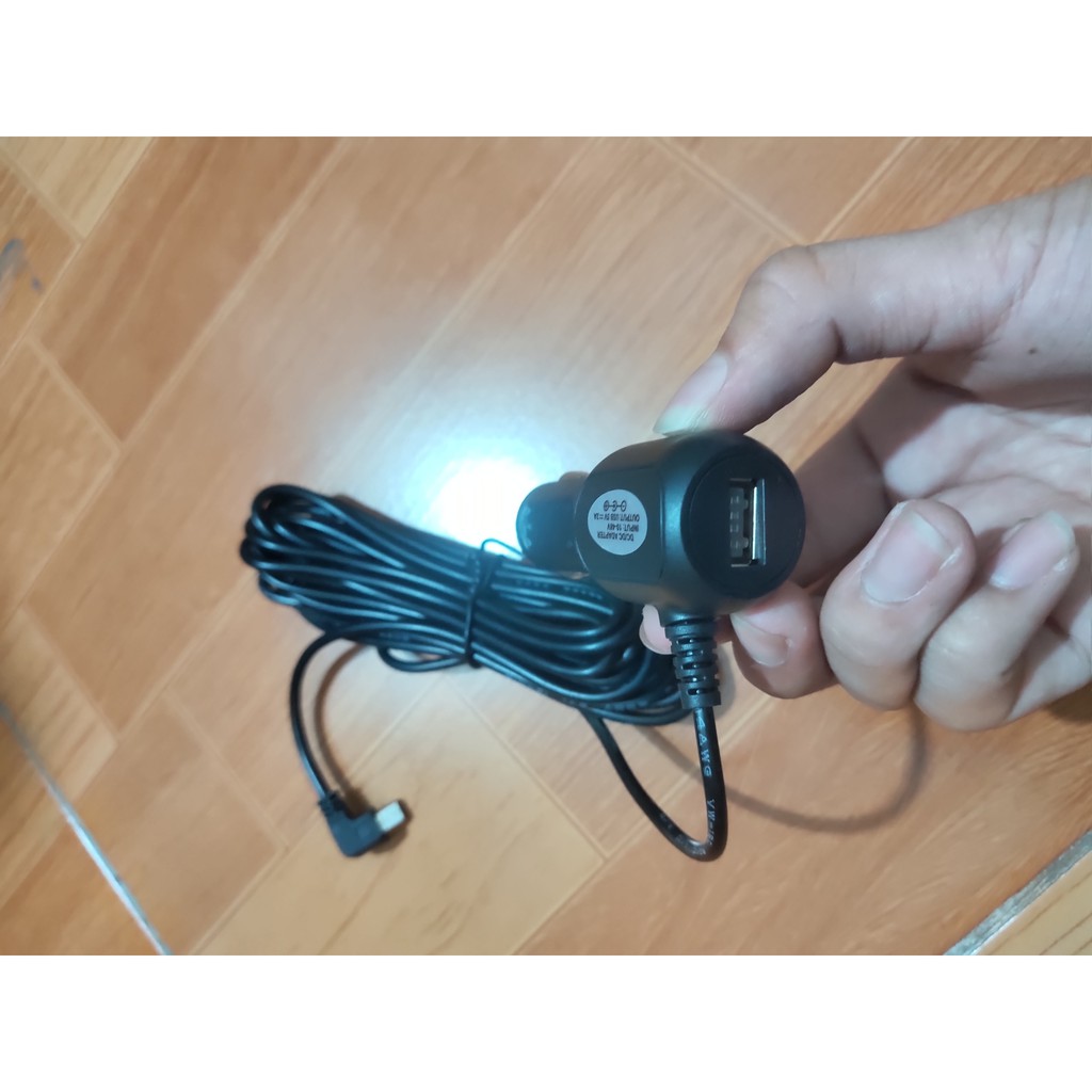 Dây Nguồn Camera Hành Trình Mini Usb Cắm Tẩu (có cổng USB)