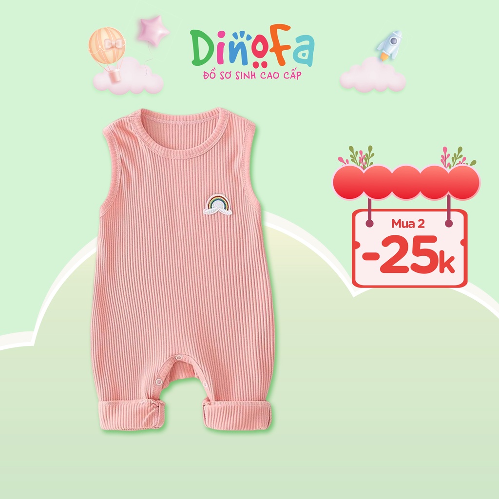 Bộ jumpsuit không tay cho bé PatPat nhiều màu, công nghệ dệt kim với chất vải cotton an toàn cho da