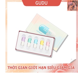 Mã đơn hàng sỉ Set 5 son môi GUDU dưỡng ẩm lâu trôi thiết kế hình viên thuốc mini độc đáo chính hãng