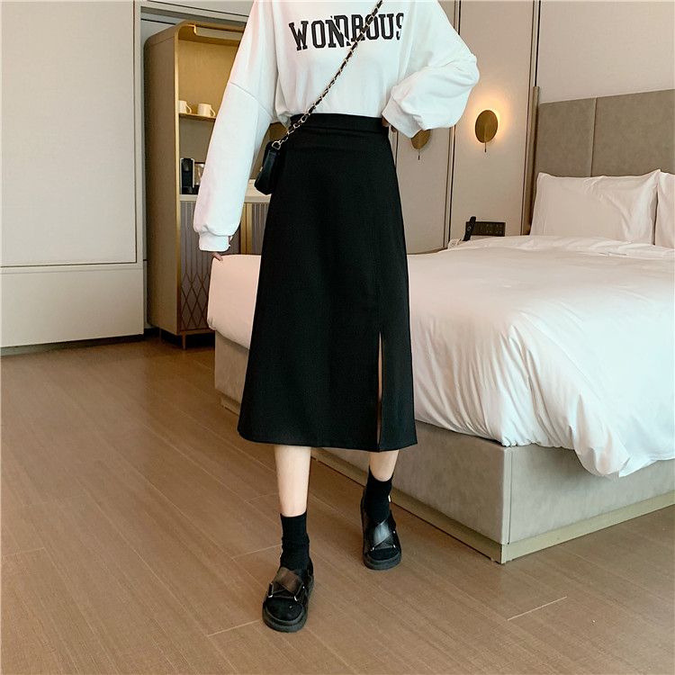 Xiaozhainv Chân Váy Midi Xẻ Tà Phong Cách Hàn Quốc Xinh Xắn Cho Nữ | BigBuy360 - bigbuy360.vn