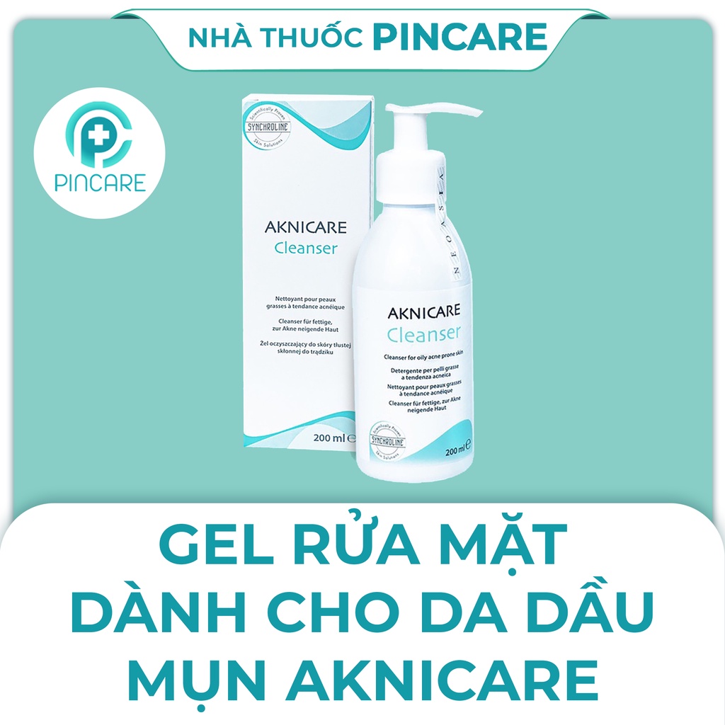 Sữa rửa mặt cho da mụn Aknicare Cleanser 200ml - Hàng chính hãng - Nhà thuốc PinCare