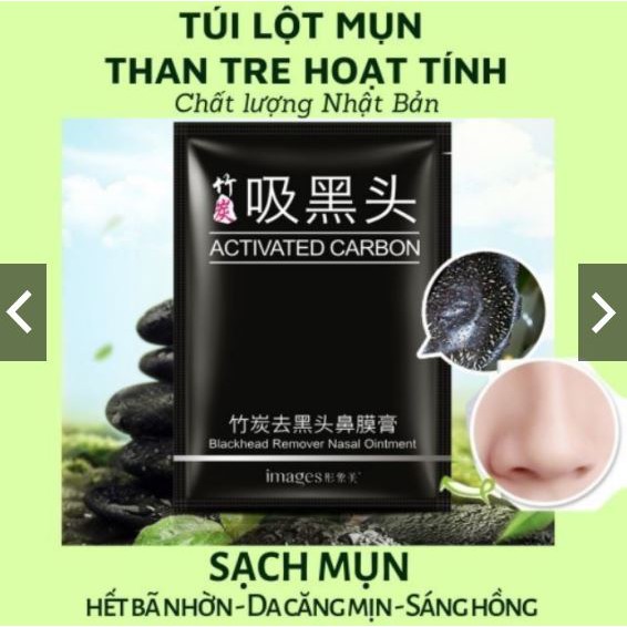 [CHÍNH HÃNG]Mặt Nạ Lột Mụn Đầu Đen,Mụn Cám Ở Mũi Bioaqua- Chiết Than Tre Hoạt Tính