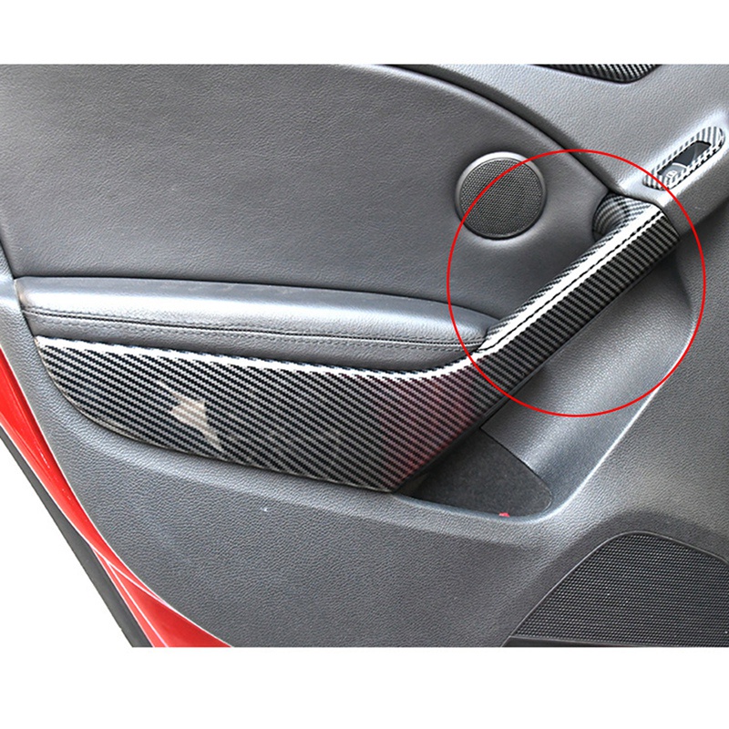 Set 4 Miếng Dán Trang Trí Tay Nắm Cửa Xe Hơi Golf 6 MK6 2009-2013 Bằng ABS Vân Sợi Carbon