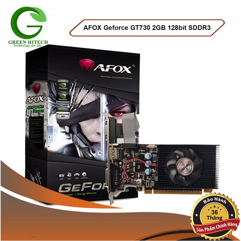 VGA AFOX GT730 (2GB / 128bit / DDR3)-Full Box new Bảo hành 36 tháng