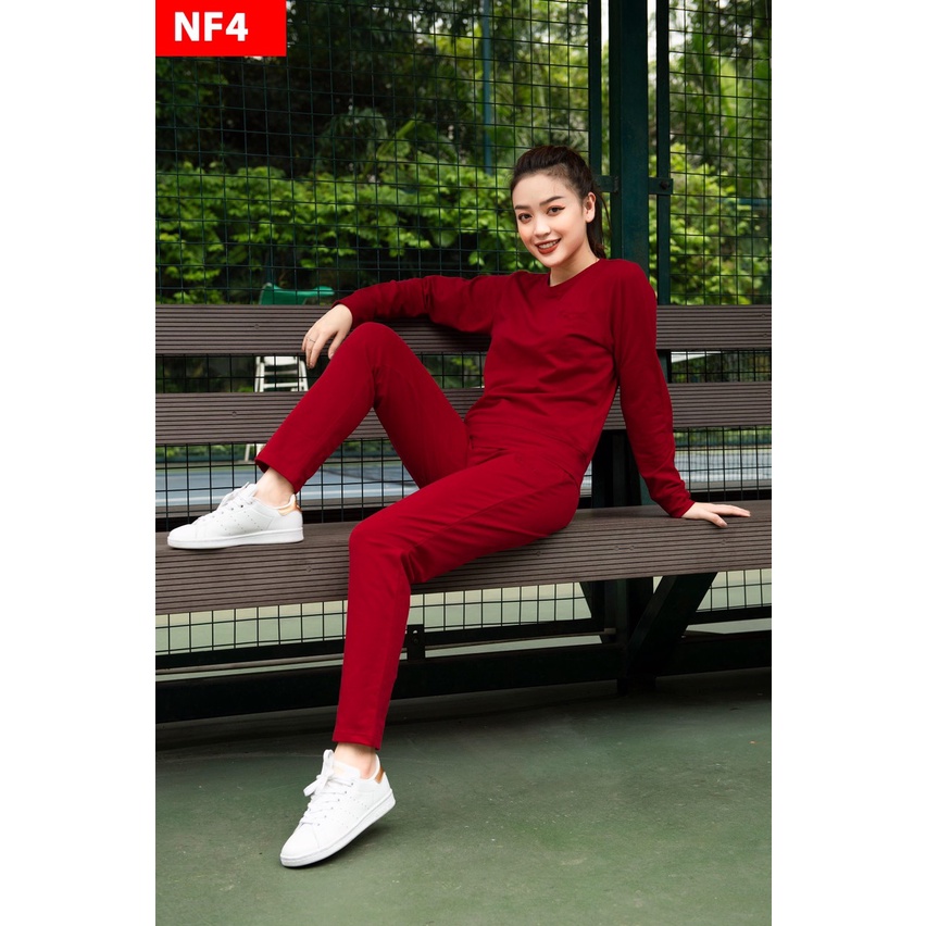 Bộ Nỉ Nữ Thu Đông CARDINA Cao Cấp, Vải Nỉ DA Cá Mềm Mại, Phong Cách Thể Thao, Khỏe Khoắn, Năng Động, Màu Sắc CÁ Tính