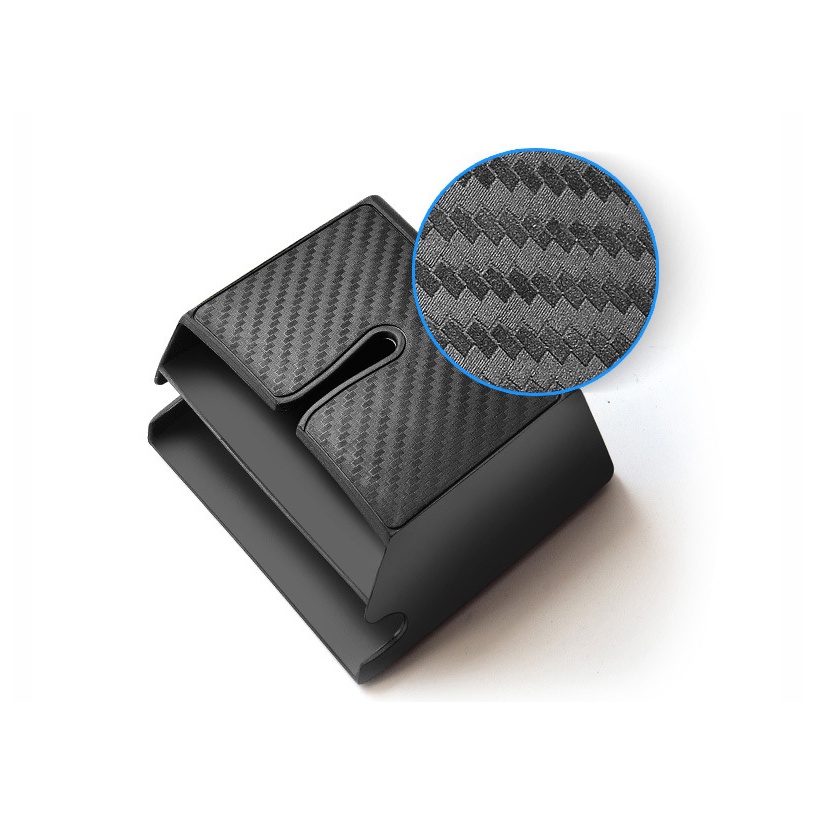Hộp Đựng Điện Thoại Họa Tiết Sợi Carbon Có Thể Tháo Rời Tiện Dụng Cho Xe Hơi