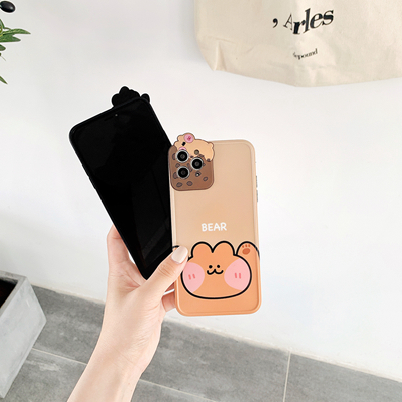 Ốp Điện Thoại Hình Gấu Và Thỏ Đáng Yêu Cho Iphone 12 Pro Max 11 Pro Max X Xr Xs Max Xr 8 7 Plus | BigBuy360 - bigbuy360.vn