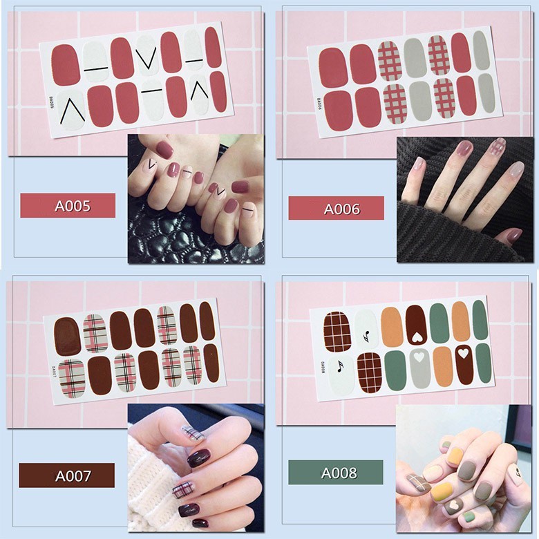 Set Sticker 14 miếng Dán Móng Tay 3D  A006-A010 SIÊU HOT