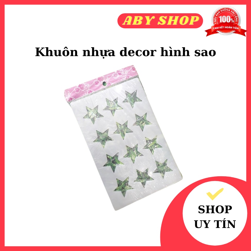 Khuôn nhựa decor hình sao ⚡ SIÊU BỀN ⚡ khuôn nhấn trang trí hình ngôi sao độc đáo